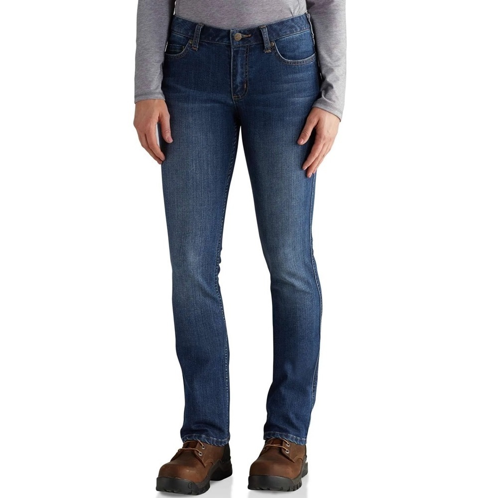 Carhartt Layton Slim Fit Boot Cut Dark Wash Denim Jeans Women’s Size 16